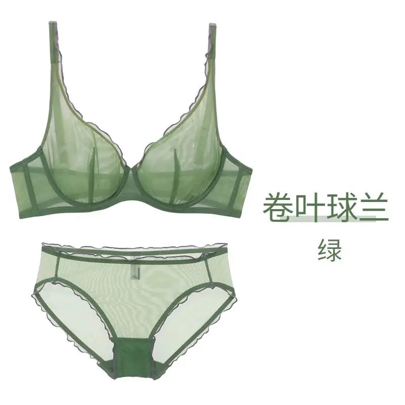Women Summer Lingerie Set Push Up Bra Comfort Lift Seamless Push Up Bra for Women Full Cup No Underwire Ultra Thin Bra S-2XL Hot