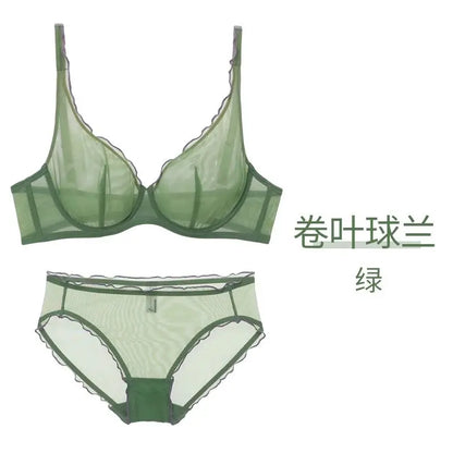 Women Summer Lingerie Set Push Up Bra Comfort Lift Seamless Push Up Bra for Women Full Cup No Underwire Ultra Thin Bra S-2XL Hot