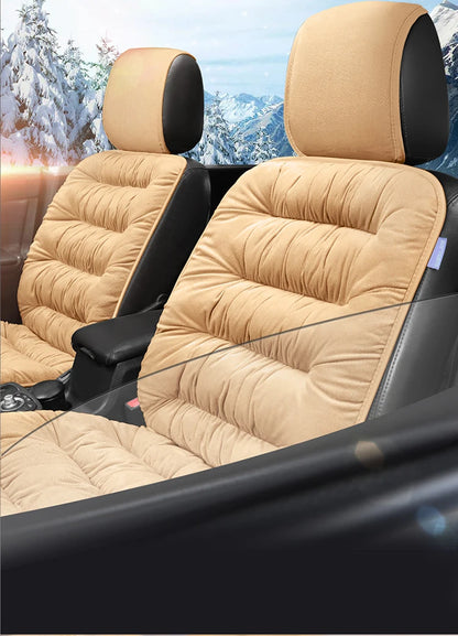 Plush Down Car Seat Cushion Winter Plush Single Seat Thickened Plush Winter Warm and Cold proof Five Seat Non shedding Hair