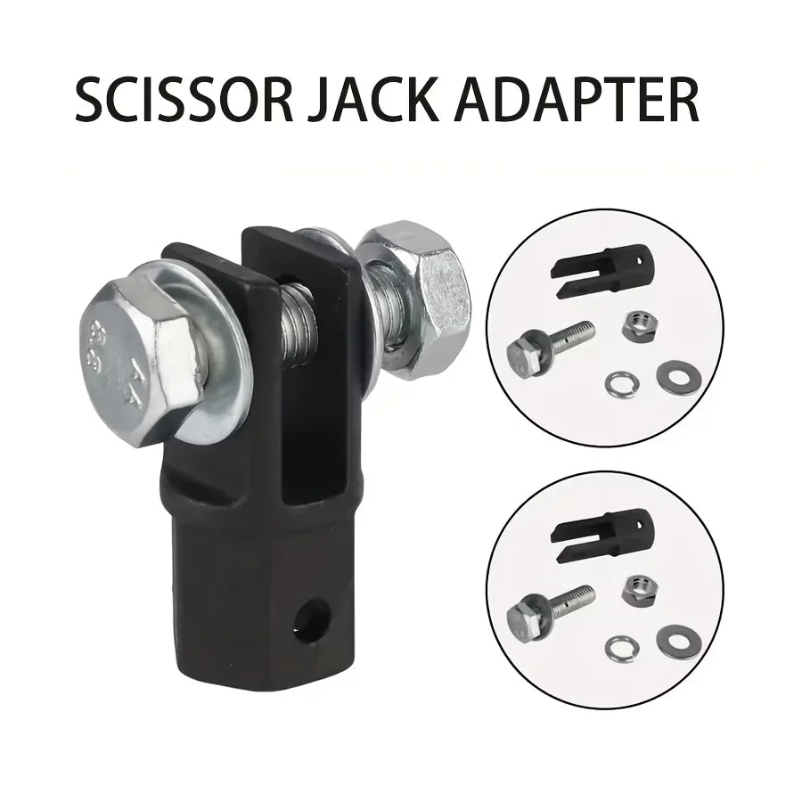 Scissor Jack Adaptor For Use With 1/2 Inch Drive Or Impact Wrench Tools Labor-Saving Electric Adapter Tools Drive Wrench Adapter