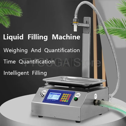 Digital Control Liquid Filling Machine Weighting Filling System 30g-15kg Capacity Alcohol Juice Milk Small Bottle Filler
