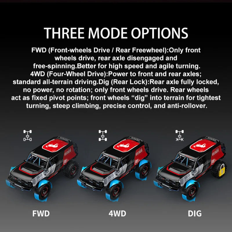 Mjx Hyper Go H18p 1/18 Brushless 4WD RC Offroad Crawler Truck Full All Terrain Vehicle For Professional RC Hobby Enthusiasts