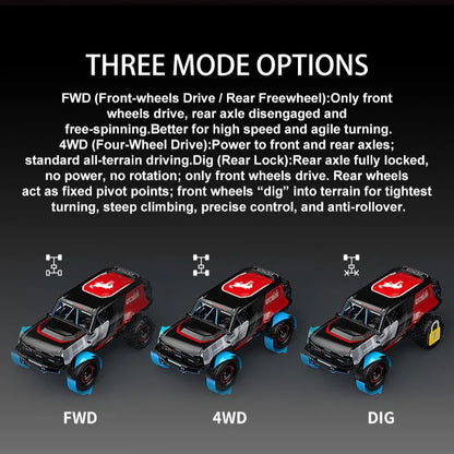 Mjx Hyper Go H18p 1/18 Brushless 4WD RC Offroad Crawler Truck Full All Terrain Vehicle For Professional RC Hobby Enthusiasts