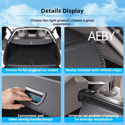 AEBY For ZEEKR 7X 2024 2025 Cargo Cover Trunk Shade Retractable Luggage Shelf Privacy Security Car Interior Accessories