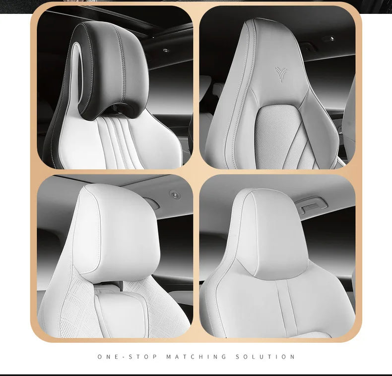 Sporty Universal Car Seat Cover Four Season Auto Perforated Leather Breathable Anti-Slip Covers Cushion SUV Car Seat Protection
