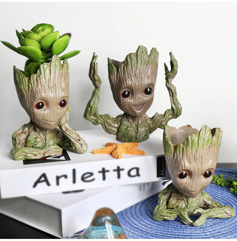 Home Decoration Groot Planter Flower Pots For Indoor Flowers Pot Tree Man Ornaments Anime Figure Statue Art Crafts Kid Men Gifts
