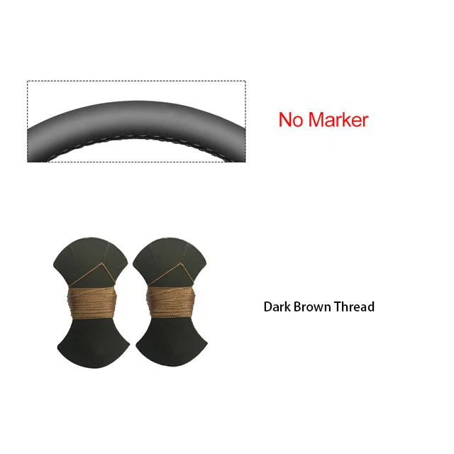 Black Faux Leather Car Steering Wheel Cover for Mitsubishi Lancer Evolution EVO VI 6 V 5 IV 4 1996-2000