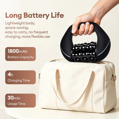 Electric Handheld Body Roller Massager Fascia Gun Deep Tissue Muscle Relaxation Portable Massage Tool for Whole Body Massage