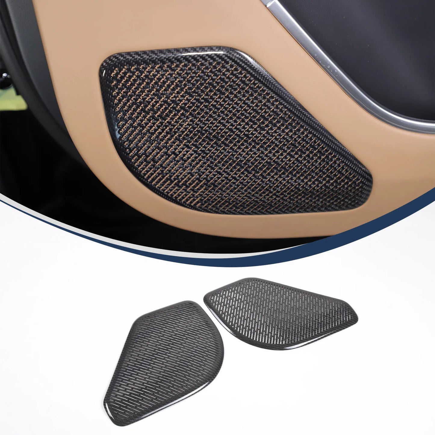 cheya Real Carbon Fiber Car Center Control Panel, Car Inner Door Panel for Land Rover Range Rover Vogue L460 2024+ Accessories