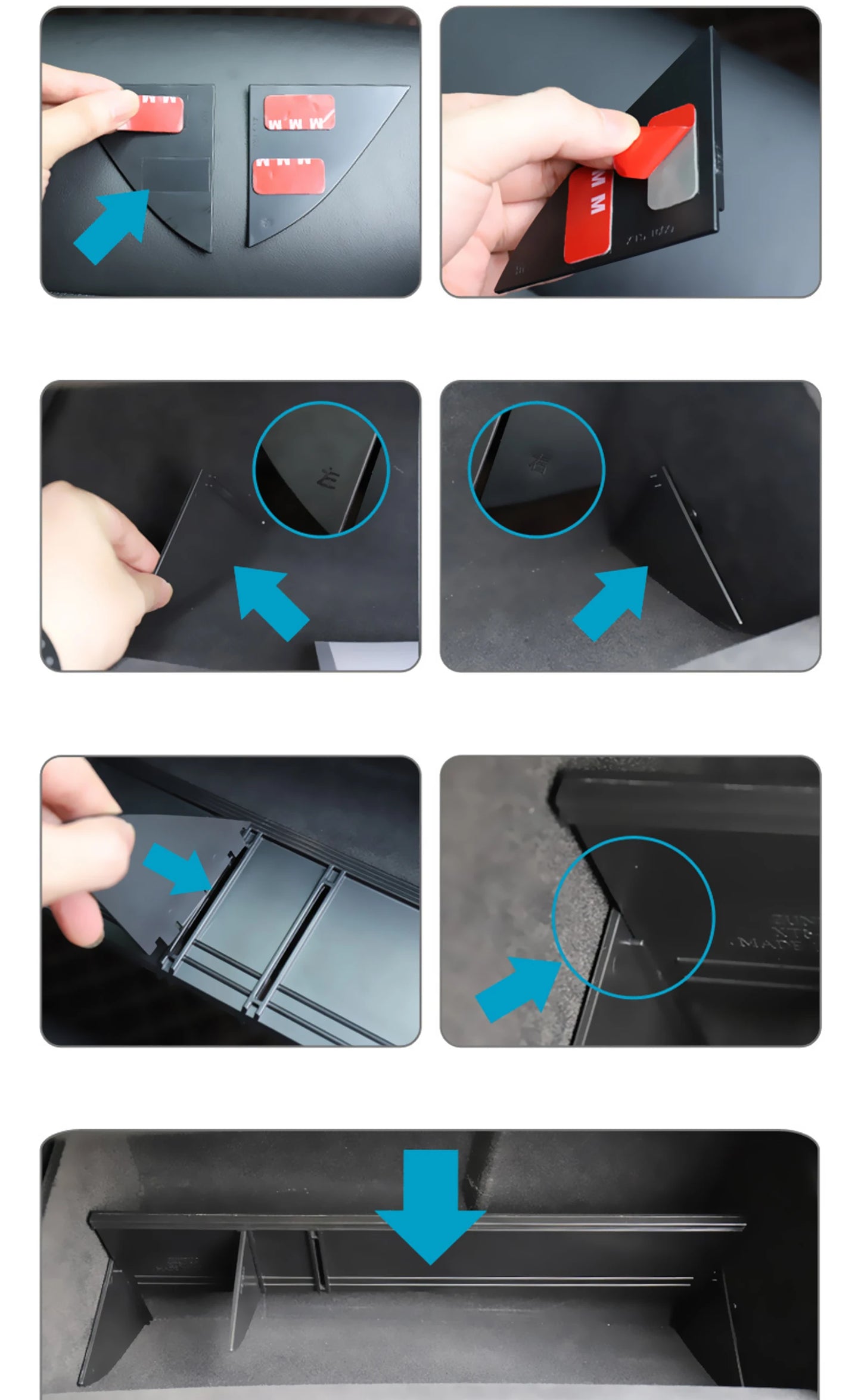 For Toyota Land Cruiser Prado LC150 J150 FJ150 2010-2018 Car Glove Compartment Organizing Divider Organizer Prado Storage Box
