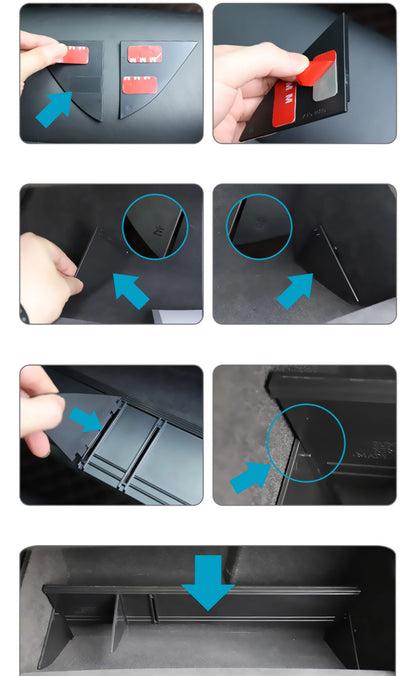 For Toyota Land Cruiser Prado LC150 J150 FJ150 2010-2018 Car Glove Compartment Organizing Divider Organizer Prado Storage Box