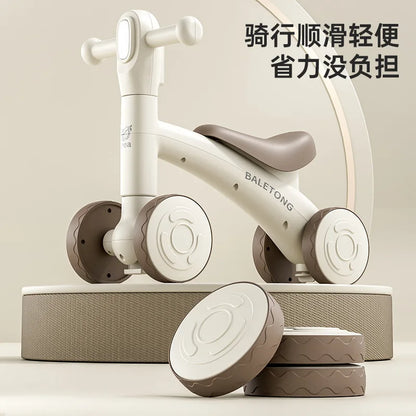 Children's Balance Bike 1-3 Year Old Children's 2-in-1 Sliding Bike Baby Learning Walking Four Wheel Baby Sliding Bike