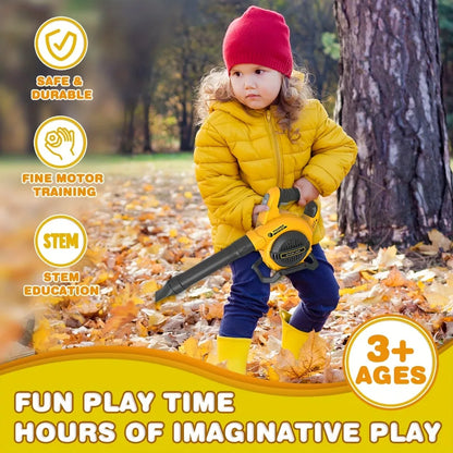 Pretend Play Tool Kids Electric Blower Toy Leaf Blower for Toddlers with Simulation Sound Birthday Gifts for Boys Girls
