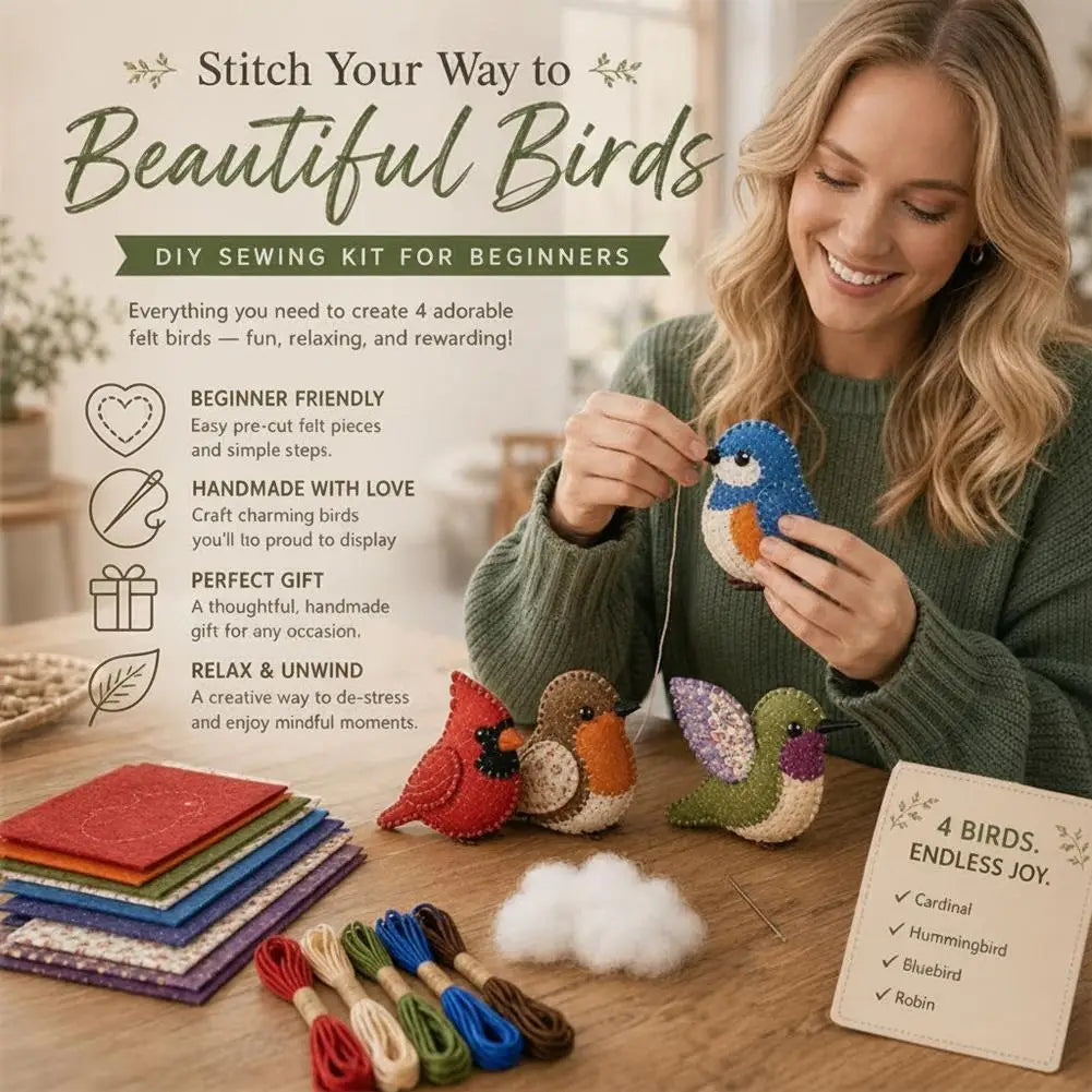Tiny 3D Patchwork Animal DIY Kit Felt Fabric Craft Plush Doll Sewing Sewing Needlework Pattern Home Decor Handmade Kid Gift