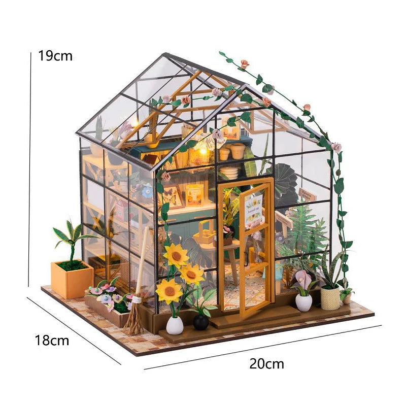 Wooden Miniature Doll House 3D Puzzle Assembly Building Model Kit Small Room Toys Home With Furniture Birthday Gifts Dollhouse﻿