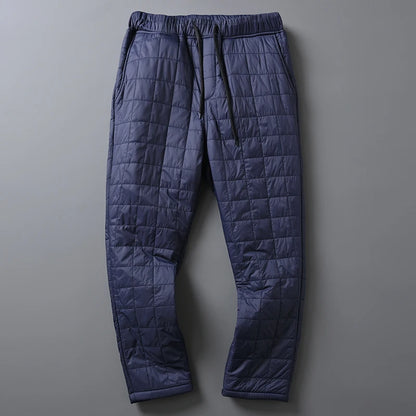 Men's Winter Thiened Warm Cotton Pants Windproof Fce Lined Straight Leg Casual Trousers Trendy Busin Casual Long Pants
