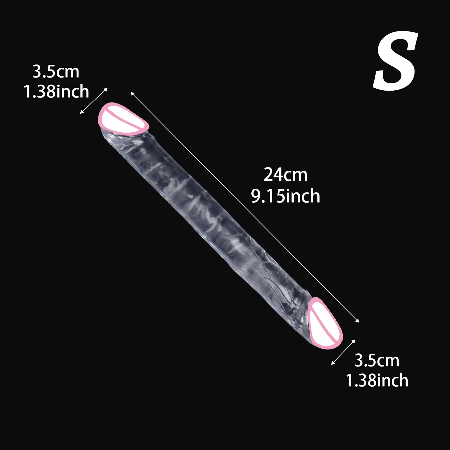 Double Head Realistic Silicone Dildo Long Anal Plug Vaginal Stimulator for Lesbian Couples And Gay Men Liquid Silicone Sex Toy