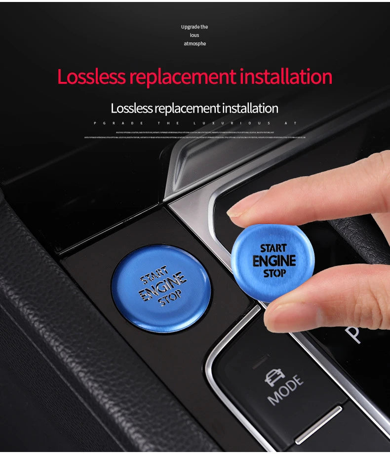 Car door unlocking button decorative sticker is suitable for Volkswagen VW new CC aluminum alloy interior button accessories