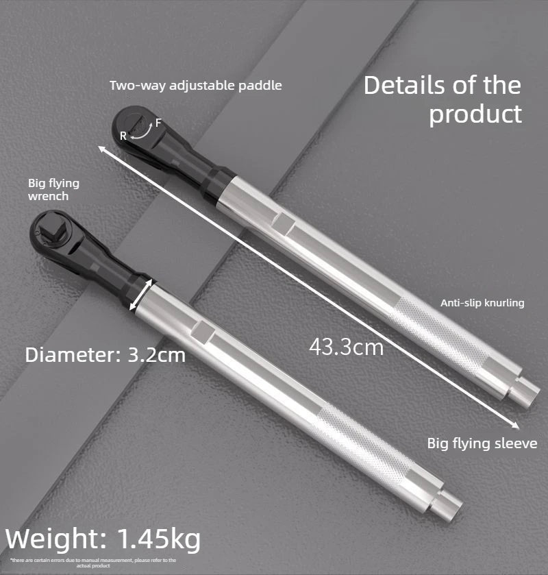 Universal Offset Impact Extension Wrench High Torque Ratchet Tool for Automotive Tight Space Repair - DIY Professional Mechanics