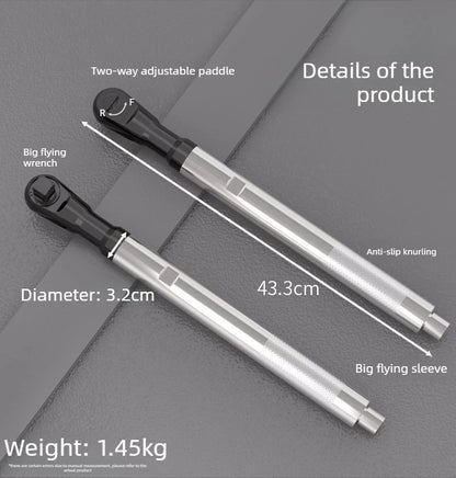 Universal Offset Impact Extension Wrench High Torque Ratchet Tool for Automotive Tight Space Repair - DIY Professional Mechanics