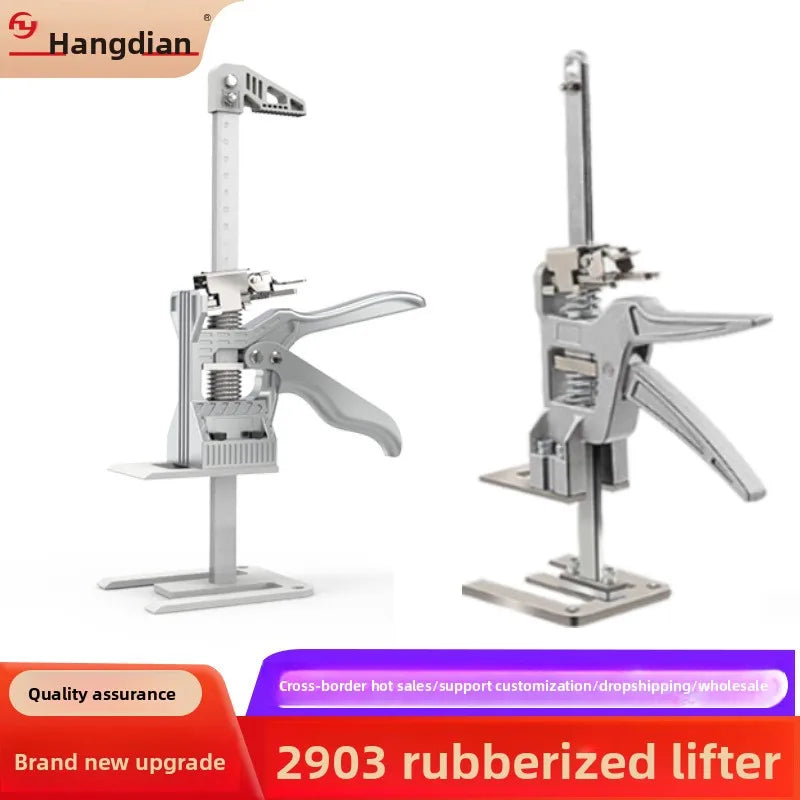 In Stock All Aluminum Micro Adjustable Rubber Coated Manual Lift Jack Top Lift with Ergonomic Lever for Doors Windows Cabinets