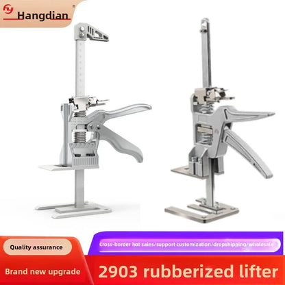 In Stock All Aluminum Micro Adjustable Rubber Coated Manual Lift Jack Top Lift with Ergonomic Lever for Doors Windows Cabinets