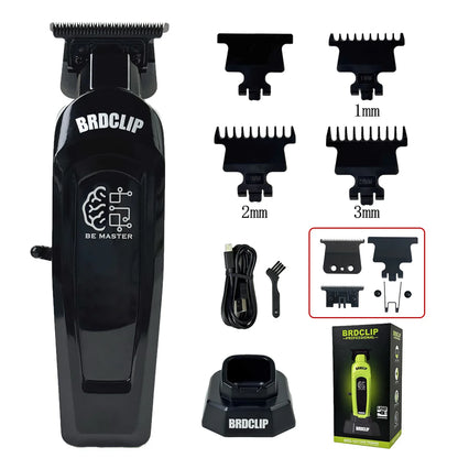 BRDCLIP Professional Barber Hair Cutting Machine Kit Base Charger 7500RPM Hair Clipper DLC Blade Salon Hair Trimmer for Men