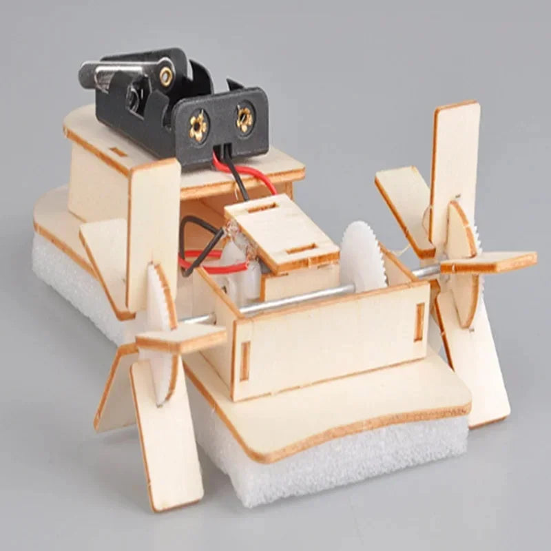 DIY Wooden Ship Model Small Maker Material Gift Toy Science Experiment Set Assembly Material Packaging Toy Birthday Gift