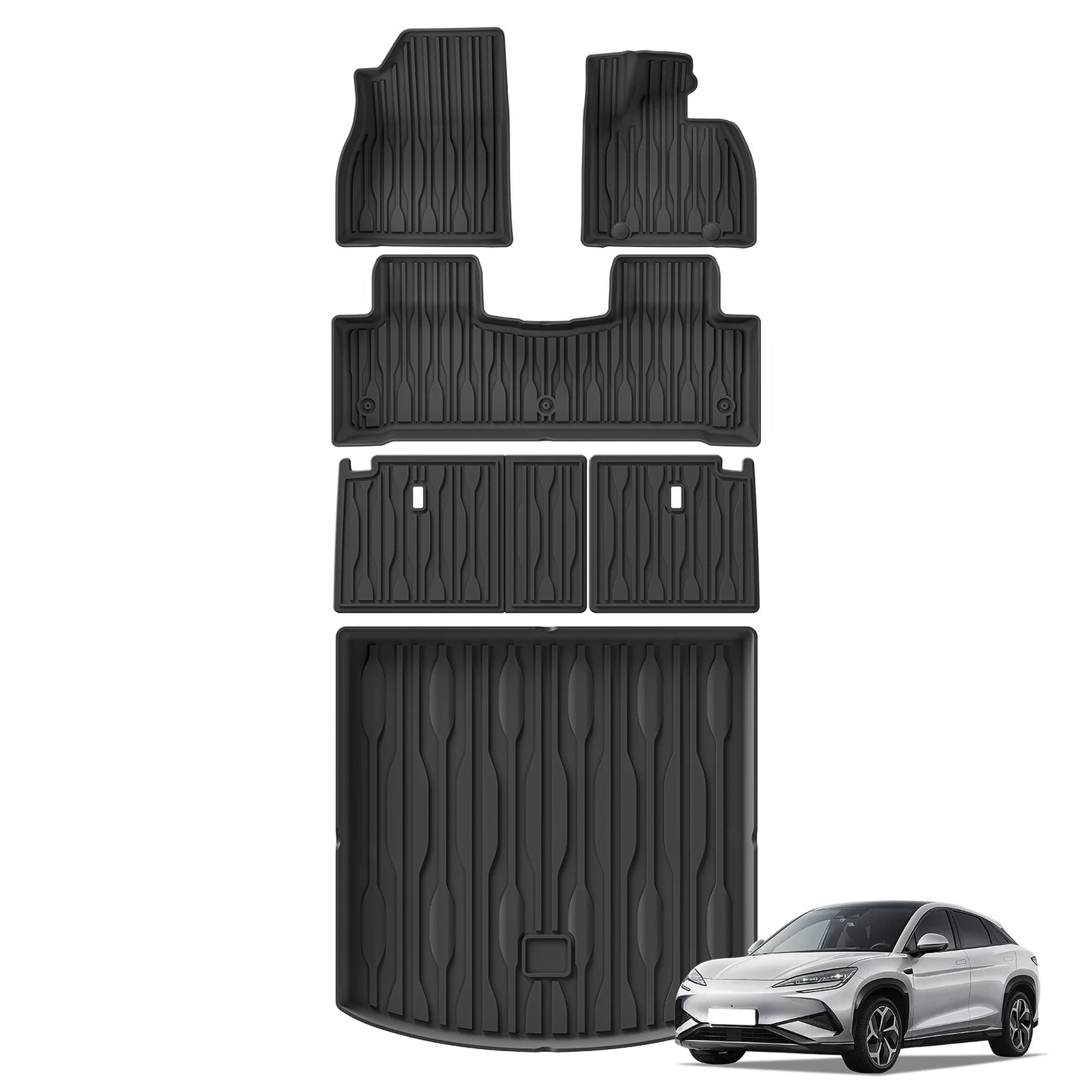 Right Drive for BYD Sealion 7 EV Model 2024 2025 TPE 3D Car Floor Mats Cargo Liner Pad Waterproof All- Weather Accessories