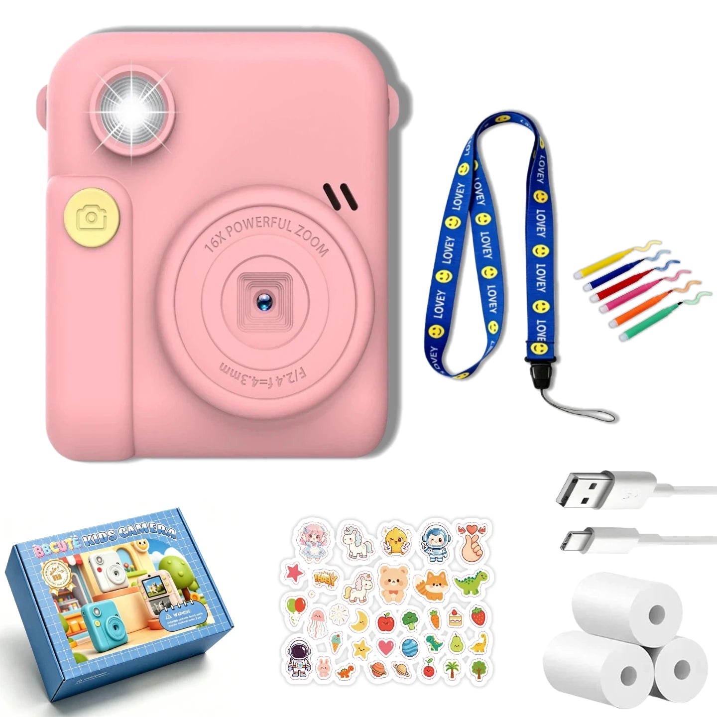 Digital Camera For Children Photography Mini Printer Portable Thermal Instant Print Photo Kids Camera 2.8inch HD Video Toy Gifts