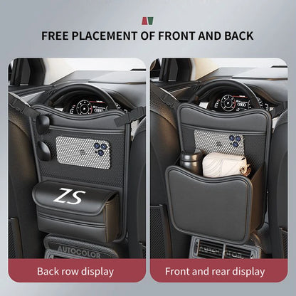 Car Organizer For MG ZS Seat Storage Box Car Hanging Storage Bag Tissue Box Car Stowing Tidying Storage Pocket