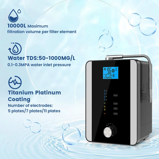 Wholesale Japan 5/7/11 Plate Alkaline Electrolysis Water Ionizer Chamber Home Use Alkaline Water Machine with Platinum Coating