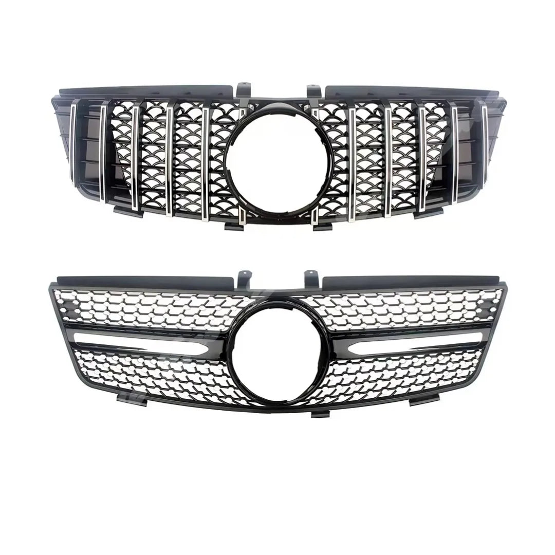 Front Mask Grille Bumper Grill Hood Mesh Modification For Mercedes Benz ML W164 2005-2011 GT Diamond Style Tuning Accessories