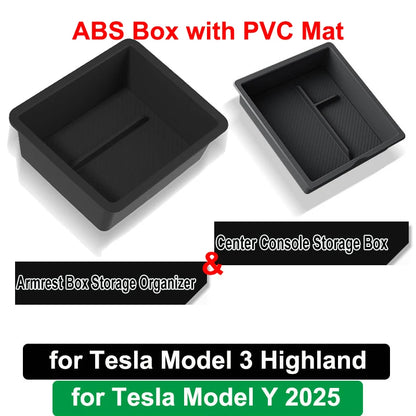 for Tesla Model Y YL Juniper 2025 Center Console Storage Tray Armrest Box Organizer Box Tesla Model 3 Highland 2024 Accessories