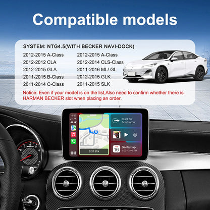 Wireless Carplay Decoder For Mercedes Benz A B C E CLA GLA GLK ML Sprinter NTG4.5 Becker Module Android Car Navigation