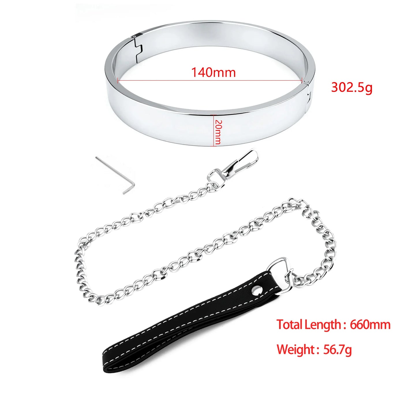 BDSM Collar Metal Bondage Collar Slave, 2 Size Neck Coller Sex Slave Role Play Necklace For Women Restraint BDSM Bondage Toys