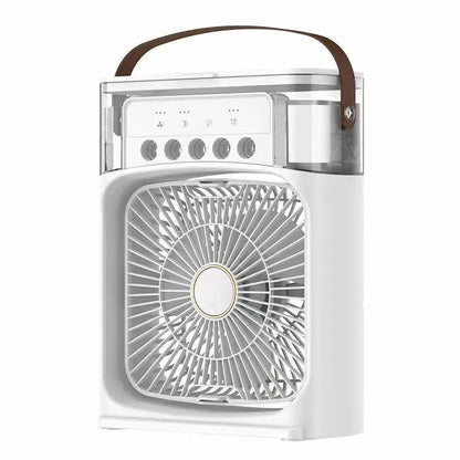 Lenovo Air Conditioner Ice Fan Mini USB Portable Air Cooler Humidifier Water Mist Spray LED Night Light Desktop Cooling Fan