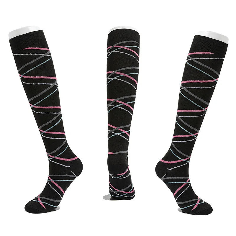 S-XXL Compression Socks Compression Socks for Varicose Vein Calf Riding Socks Stretch Open Toe Knee Socks