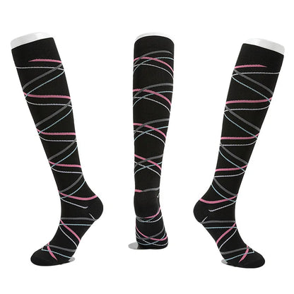 S-XXL Compression Socks Compression Socks for Varicose Vein Calf Riding Socks Stretch Open Toe Knee Socks