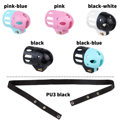 FRRK ABS Mixed Color Male Chastity Cage Lightweight Breathable Hollow Straight Plastic Cock Lock No Base Rings Ergonomic Design