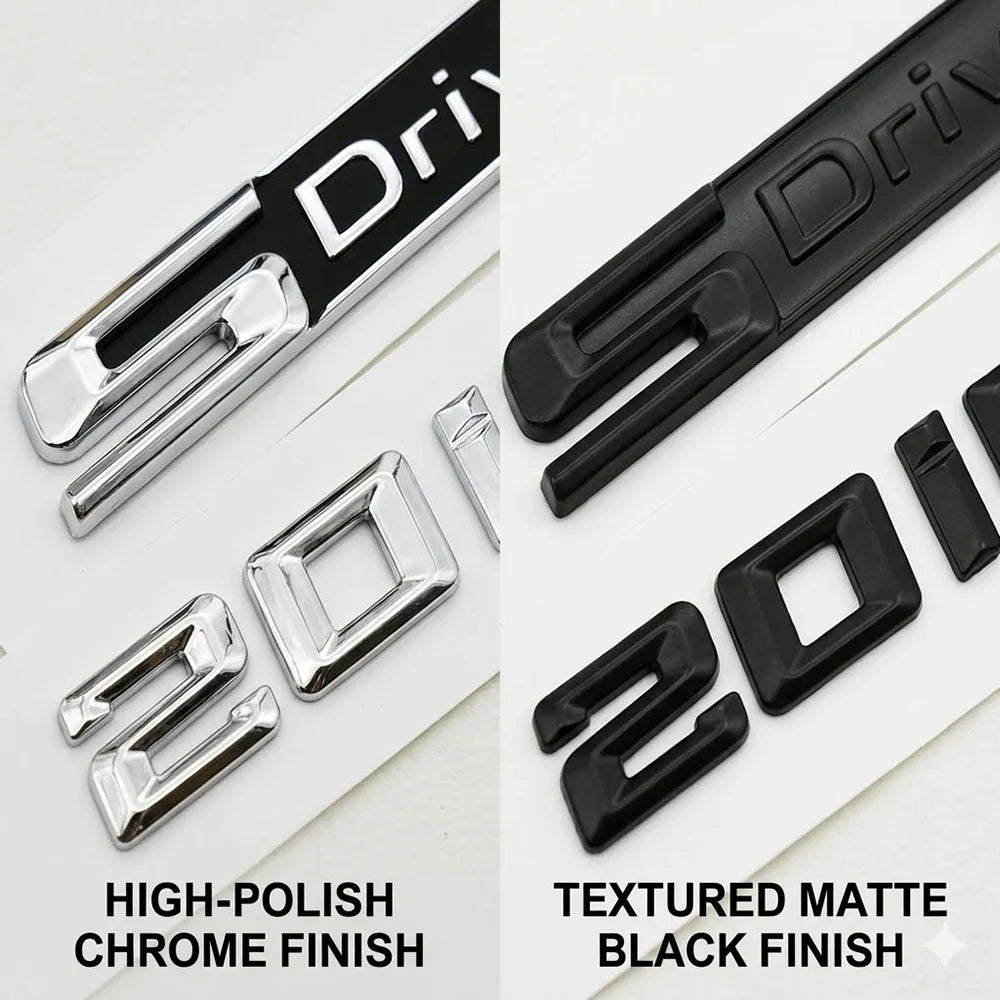 3D ABS Car Styling Logo sDrive 20i 20d Emblem Badge Sticker For BMW X1 X2 X3 Z4 Trunk Fender Decal Gloss Black Silver Accessorie