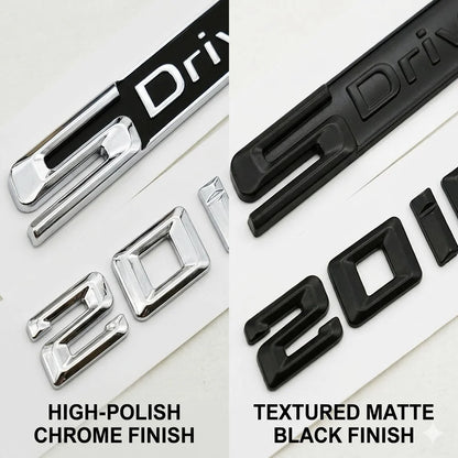 3D ABS Car Styling Logo sDrive 20i 20d Emblem Badge Sticker For BMW X1 X2 X3 Z4 Trunk Fender Decal Gloss Black Silver Accessorie
