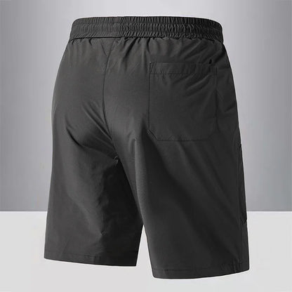 Men Quick Dry Cargo Shorts Summer Lightweight Water Resistant Zipper Pockets Drawstring Waist Breathable Outdoor Sports Shorts