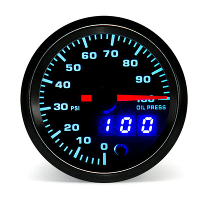 2" 52mm 7 Colors LED Dual Display Boost/Water/Oil temp/Oil Pressure/Volt/Air Fuel Ratio/EGT/Tachometer Car Gauge Digital Mete ﻿