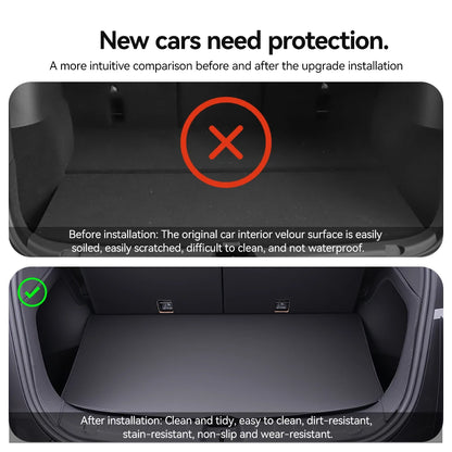 YZ For Tesla Model YL Juniper 2026 Trunk Mat Cover Nappa Leather All Weather Anti-scratch Full Coverage Trunk Liner Accessories