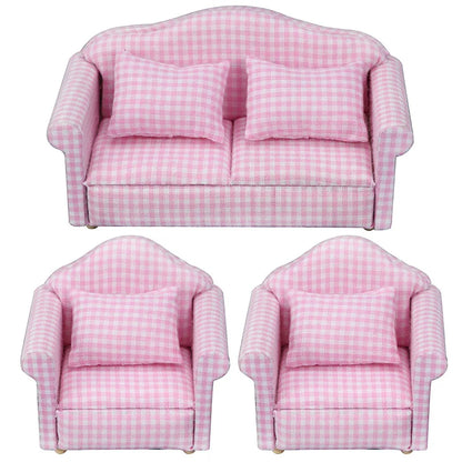 1:12 Mini Cute Dolls Sofa Pillows Set Simulation Dollhouse Furniture Toys Miniature Doll House Accessories Children Toys Gift