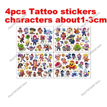 Anime Game Theme Party Supplies Flag Pull Banner Cake Topper Balloon Set Kid Girl Boy Happy Birthday Party Baby Shower Decor
