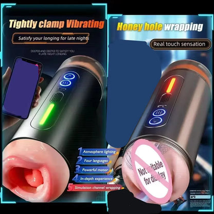 Automatic Male Masturbator Blowjob Cup Pocket Pussy Intelligent Voice Vagina Oral Penetration Sex Machine Adult Sex Toys For Men