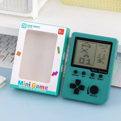 Retro Pocket Handheld Game Console Keychain Classic Tetris Electronic Game Player 26 Kinds Games Mini Kids Toy Birthday Present