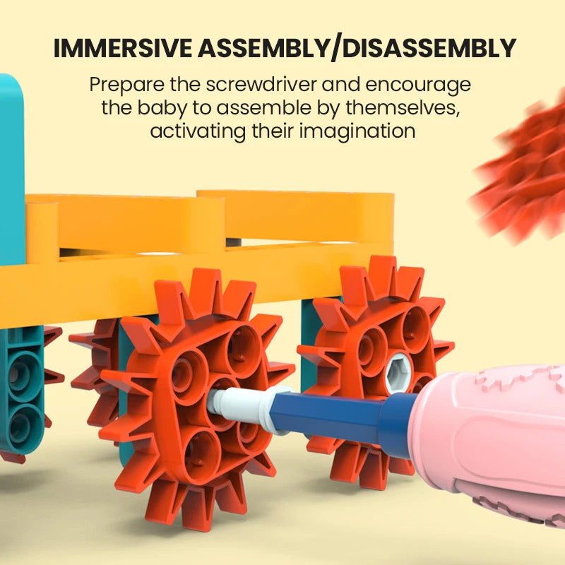 Electric Science Building Block Mechanical Gear Assembly Brick Model Interlocking Building Toy Kid Educational Birthday Gifts